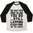 Virgin Teez  Baseball Tee Unisex Tri-Blend Baseball Tee / small / Oatmeal / Black NO MATTER HOW SLOW UNISEX TRI-BLEND BASEBALL TEE