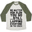 Virgin Teez  Baseball Tee Unisex Tri-Blend Baseball Tee / small / Oatmeal / Moss NO MATTER HOW SLOW UNISEX TRI-BLEND BASEBALL TEE