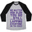 Virgin Teez  Baseball Tee Unisex Tri-Blend Baseball Tee / small / Athletic Gray / Black NO MATTER HOW SLOW UNISEX TRI-BLEND BASEBALL TEE