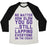 Virgin Teez  Baseball Tee Unisex Tri-Blend Baseball Tee / small / Oatmeal / Black NO MATTER HOW SLOW UNISEX TRI-BLEND BASEBALL TEE