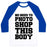 Virgin Teez  Baseball Tee Unisex Classic Baseball Tee / x-small / White/Blue NO NEED TO PHOTOSHOP THIS BODY UNISEX CLASSIC BASEBALL TEE