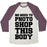 Virgin Teez  Baseball Tee Unisex Tri-Blend Baseball Tee / small / Oatmeal / Maroon NO NEED TO PHOTOSHOP THIS BODY UNISEX TRI-BLEND BASEBALL TEE