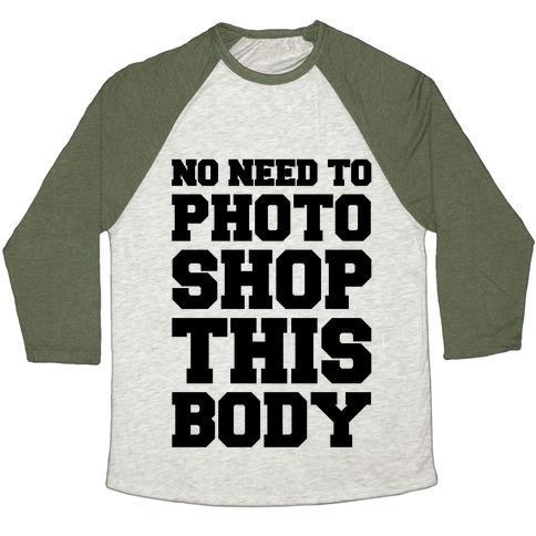 Virgin Teez  Baseball Tee Unisex Tri-Blend Baseball Tee / small / Oatmeal / Moss NO NEED TO PHOTOSHOP THIS BODY UNISEX TRI-BLEND BASEBALL TEE