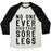 Virgin Teez  Baseball Tee Unisex Tri-Blend Baseball Tee / small / Oatmeal / Black NO ONE EVER DIED FROM SORE LEGS UNISEX TRI-BLEND BASEBALL TEE