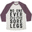 Virgin Teez  Baseball Tee Unisex Tri-Blend Baseball Tee / small / Oatmeal / Maroon NO ONE EVER DIED FROM SORE LEGS UNISEX TRI-BLEND BASEBALL TEE
