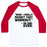 Virgin Teez  Baseball Tee Unisex Classic Baseball Tee / x-small / White/Red NO ONE EVER REGRETTED WORKING OUT UNISEX CLASSIC BASEBALL TEE