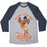 Virgin Teez  Baseball Tee Unisex Tri-Blend Baseball Tee / small / Athletic Gray / Navy NO ONE KNOWS HOW DEEP I'LL GO MOANA PARODY UNISEX TRI-BLEND BASEBALL TEE