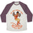 Virgin Teez  Baseball Tee Unisex Tri-Blend Baseball Tee / small / Oatmeal / Maroon NO ONE KNOWS HOW DEEP I'LL GO MOANA PARODY UNISEX TRI-BLEND BASEBALL TEE