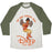 Virgin Teez  Baseball Tee Unisex Tri-Blend Baseball Tee / small / Oatmeal / Moss NO ONE KNOWS HOW DEEP I'LL GO MOANA PARODY UNISEX TRI-BLEND BASEBALL TEE