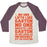 Virgin Teez  Baseball Tee Unisex Tri-Blend Baseball Tee / small / Oatmeal / Maroon NO ONE LIFTS LIKE GASTON PARODY WHITE PRINT UNISEX TRI-BLEND BASEBALL TEE