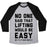 Virgin Teez  Baseball Tee Unisex Tri-Blend Baseball Tee / small / Athletic Gray / Black NO ONE SAID LIFTING WOULD BE EASY UNISEX TRI-BLEND BASEBALL TEE