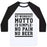 Virgin Teez  Baseball Tee Unisex Classic Baseball Tee / x-small / White/Black NO PAIN NO BEER UNISEX CLASSIC BASEBALL TEE