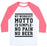 Virgin Teez  Baseball Tee Unisex Classic Baseball Tee / x-small / White/Neon Pink NO PAIN NO BEER UNISEX CLASSIC BASEBALL TEE