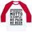 Virgin Teez  Baseball Tee Unisex Classic Baseball Tee / x-small / White/Red NO PAIN NO BEER UNISEX CLASSIC BASEBALL TEE