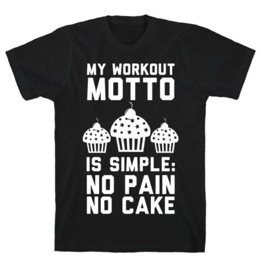 GYM FIT T-SHIRT NO PAIN NO CAKE T-SHIRT