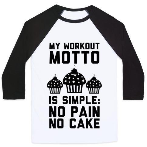 Virgin Teez  Baseball Tee Unisex Classic Baseball Tee / x-small / White/Black NO PAIN NO CAKE UNISEX CLASSIC BASEBALL TEE
