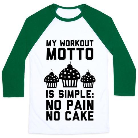Virgin Teez  Baseball Tee Unisex Classic Baseball Tee / x-small / White/Dark Green NO PAIN NO CAKE UNISEX CLASSIC BASEBALL TEE