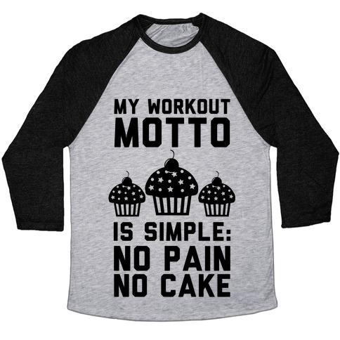 Virgin Teez  Baseball Tee Unisex Tri-Blend Baseball Tee / small / Athletic Gray / Black NO PAIN NO CAKE UNISEX TRI-BLEND BASEBALL TEE