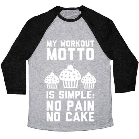 Virgin Teez  Baseball Tee Unisex Tri-Blend Baseball Tee / small / Athletic Gray / Black NO PAIN NO CAKE UNISEX TRI-BLEND BASEBALL TEE
