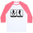 Virgin Teez  Baseball Tee Unisex Classic Baseball Tee / x-small / White/Neon Pink NO PIZZA UNISEX CLASSIC BASEBALL TEE