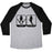Virgin Teez  Baseball Tee Unisex Tri-Blend Baseball Tee / small / Athletic Gray / Black NO PIZZA UNISEX TRI-BLEND BASEBALL TEE