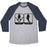 Virgin Teez  Baseball Tee Unisex Tri-Blend Baseball Tee / small / Athletic Gray / Navy NO PIZZA UNISEX TRI-BLEND BASEBALL TEE