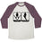 Virgin Teez  Baseball Tee Unisex Tri-Blend Baseball Tee / small / Oatmeal / Maroon NO PIZZA UNISEX TRI-BLEND BASEBALL TEE