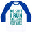 Virgin Teez  Baseball Tee Unisex Classic Baseball Tee / x-small / White/Blue NO SHIT I RUN LIKE A GIRL UNISEX CLASSIC BASEBALL TEE