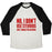 Virgin Teez  Baseball Tee Unisex Tri-Blend Baseball Tee / small / Oatmeal / Black NO STEROIDS UNISEX TRI-BLEND BASEBALL TEE