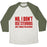 Virgin Teez  Baseball Tee Unisex Tri-Blend Baseball Tee / small / Oatmeal / Moss NO STEROIDS UNISEX TRI-BLEND BASEBALL TEE