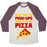 Virgin Teez  Baseball Tee Unisex Tri-Blend Baseball Tee / small / Oatmeal / Maroon NO TO PUSH-UPS, YES TO PIZZA UNISEX TRI-BLEND BASEBALL TEE