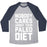 Virgin Teez  Baseball Tee Unisex Tri-Blend Baseball Tee / small / Athletic Gray / Navy NOBODY CARES ABOUT YOUR PALEO DIET UNISEX TRI-BLEND BASEBALL TEE