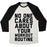 Virgin Teez  Baseball Tee Unisex Tri-Blend Baseball Tee / small / Oatmeal / Black NOBODY CARES ABOUT YOUR WORKOUT ROUTINE UNISEX TRI-BLEND BASEBALL TEE