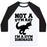 Virgin Teez  Baseball Tee Unisex Classic Baseball Tee / x-small / White/Black NOT A GYM RAT I'M A GYM DINOSAUR UNISEX CLASSIC BASEBALL TEE