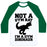 Virgin Teez  Baseball Tee Unisex Classic Baseball Tee / x-small / White/Dark Green NOT A GYM RAT I'M A GYM DINOSAUR UNISEX CLASSIC BASEBALL TEE