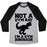 Virgin Teez  Baseball Tee Unisex Tri-Blend Baseball Tee / small / Athletic Gray / Black NOT A GYM RAT I'M A GYM DINOSAUR UNISEX TRI-BLEND BASEBALL TEE