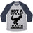 Virgin Teez  Baseball Tee Unisex Tri-Blend Baseball Tee / small / Athletic Gray / Navy NOT A GYM RAT I'M A GYM DINOSAUR UNISEX TRI-BLEND BASEBALL TEE