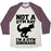 Virgin Teez  Baseball Tee Unisex Tri-Blend Baseball Tee / small / Oatmeal / Maroon NOT A GYM RAT I'M A GYM DINOSAUR UNISEX TRI-BLEND BASEBALL TEE