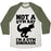 Virgin Teez  Baseball Tee Unisex Tri-Blend Baseball Tee / small / Oatmeal / Moss NOT A GYM RAT I'M A GYM DINOSAUR UNISEX TRI-BLEND BASEBALL TEE