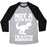 Virgin Teez  Baseball Tee Unisex Tri-Blend Baseball Tee / small / Athletic Gray / Black NOT A GYM RAT I'M A GYM DINOSAUR WHITE PRINT UNISEX TRI-BLEND BASEBALL TEE