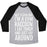 Virgin Teez  Baseball Tee Unisex Tri-Blend Baseball Tee / small / Athletic Gray / Black NOT A GYM RAT I'M A GYM RACCOON WHITE PRINT UNISEX TRI-BLEND BASEBALL TEE