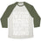 Virgin Teez  Baseball Tee Unisex Tri-Blend Baseball Tee / small / Oatmeal / Moss NOT A GYM RAT I'M A GYM RACCOON WHITE PRINT UNISEX TRI-BLEND BASEBALL TEE