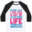 Virgin Teez  Baseball Tee Unisex Classic Baseball Tee / x-small / White/Black NOT LAZY UNISEX CLASSIC BASEBALL TEE