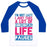 Virgin Teez  Baseball Tee Unisex Classic Baseball Tee / x-small / White/Blue NOT LAZY UNISEX CLASSIC BASEBALL TEE