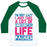 Virgin Teez  Baseball Tee Unisex Classic Baseball Tee / x-small / White/Dark Green NOT LAZY UNISEX CLASSIC BASEBALL TEE
