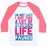 Virgin Teez  Baseball Tee Unisex Classic Baseball Tee / x-small / White/Neon Pink NOT LAZY UNISEX CLASSIC BASEBALL TEE
