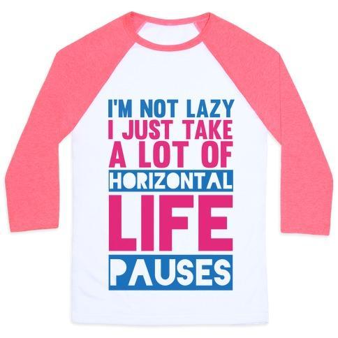 Virgin Teez  Baseball Tee Unisex Classic Baseball Tee / x-small / White/Neon Pink NOT LAZY UNISEX CLASSIC BASEBALL TEE
