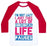 Virgin Teez  Baseball Tee Unisex Classic Baseball Tee / x-small / White/Red NOT LAZY UNISEX CLASSIC BASEBALL TEE