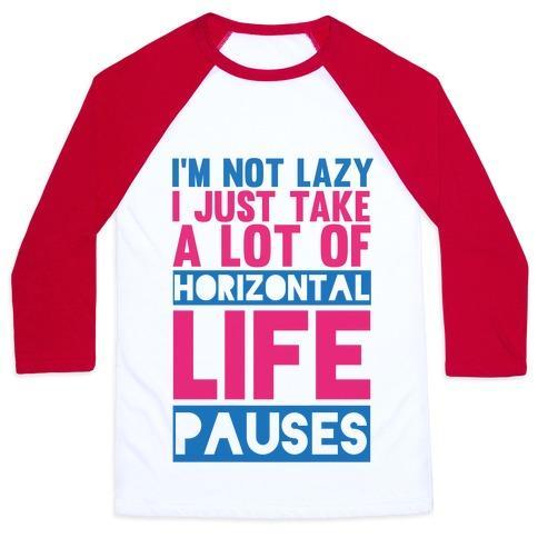 Virgin Teez  Baseball Tee Unisex Classic Baseball Tee / x-small / White/Red NOT LAZY UNISEX CLASSIC BASEBALL TEE