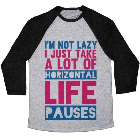 Virgin Teez  Baseball Tee Unisex Tri-Blend Baseball Tee / small / Athletic Gray / Black NOT LAZY UNISEX TRI-BLEND BASEBALL TEE